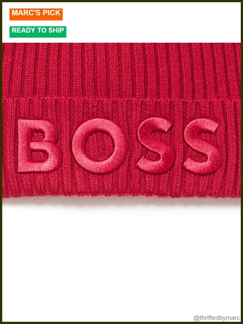 BOSS Women's Tonal Logo Knit Hat - Beanie Winter Pull-On